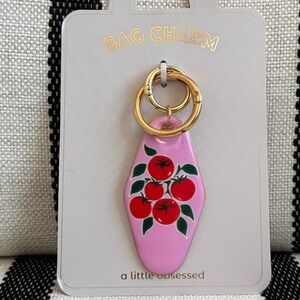 Retro Motel Keychain Tomato Bag Charm